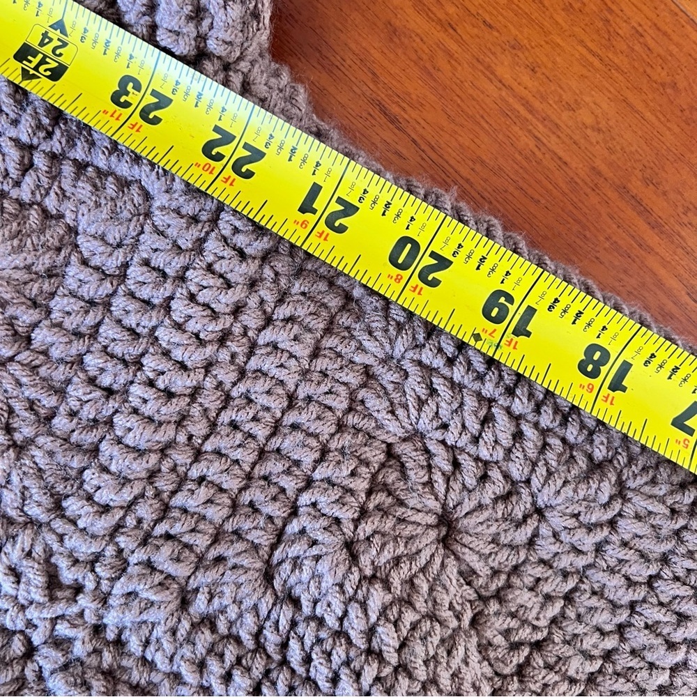 Handmade Brown Knit Sweater Medium - Picture 15 of 16